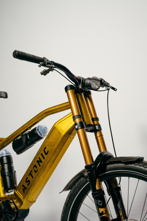 High-Tech E-Bike – Uitgerust met een krachtige Europese motor, geïntegreerde versnellingen en een onderhoudsvrije riemaandrijving voor een soepele en stille rit.